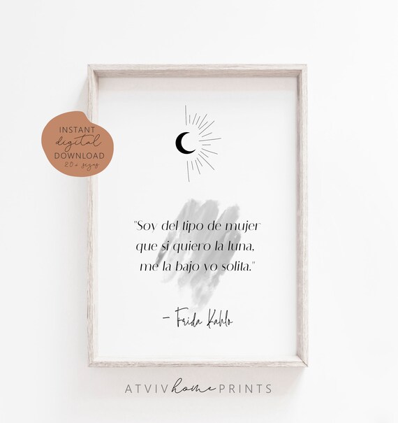 Frida Kahlo Soy Del Tipo Quote Frida Kahlo Print Frida Kahlo Etsy