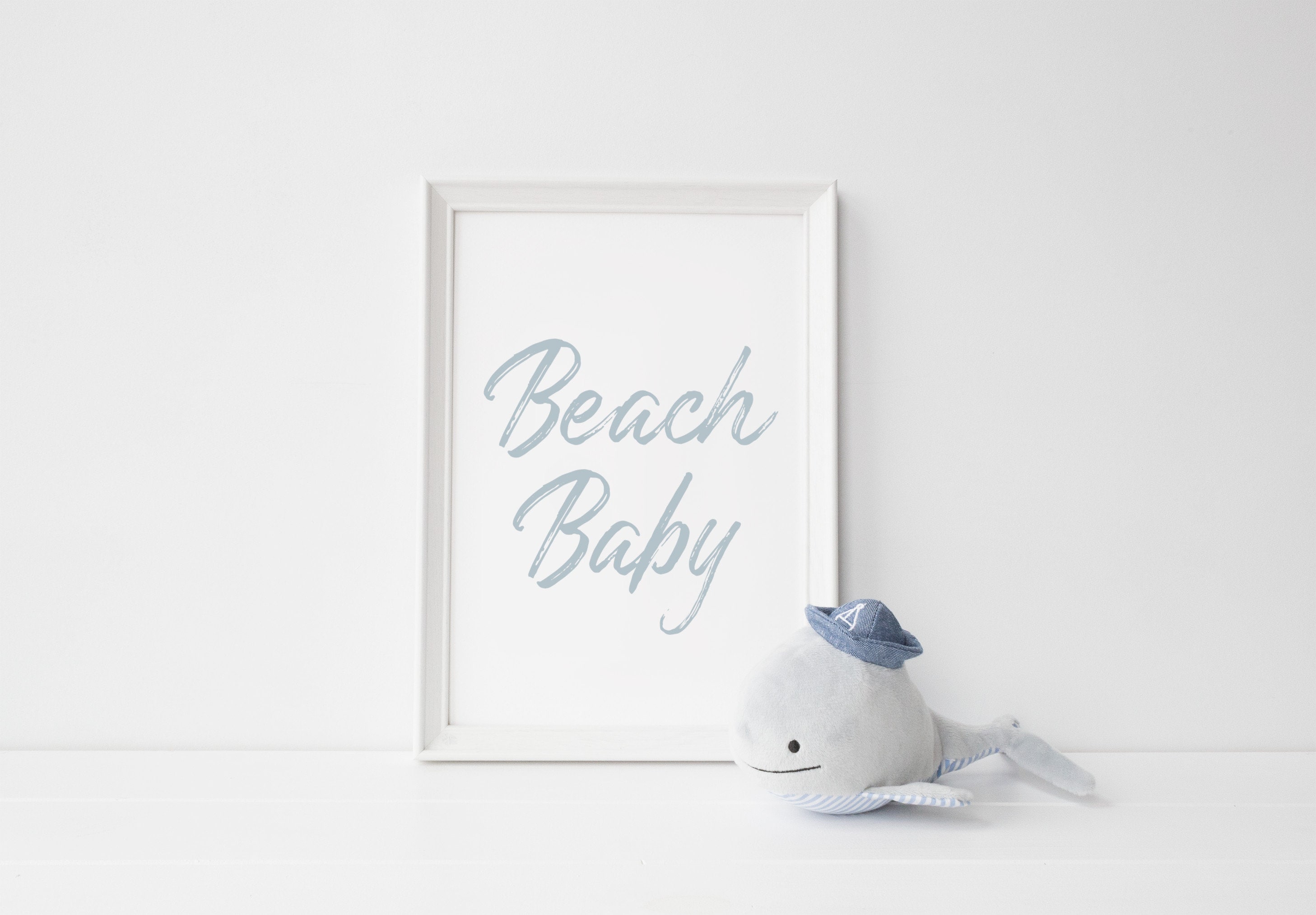 Strand baby print strand citaat print nautische kwekerij