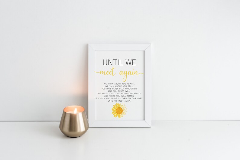 Hasta Que Nos Volvamos A Encontrar Hasta que nos volvamos a encontrar poema imprimible signo | Etsy