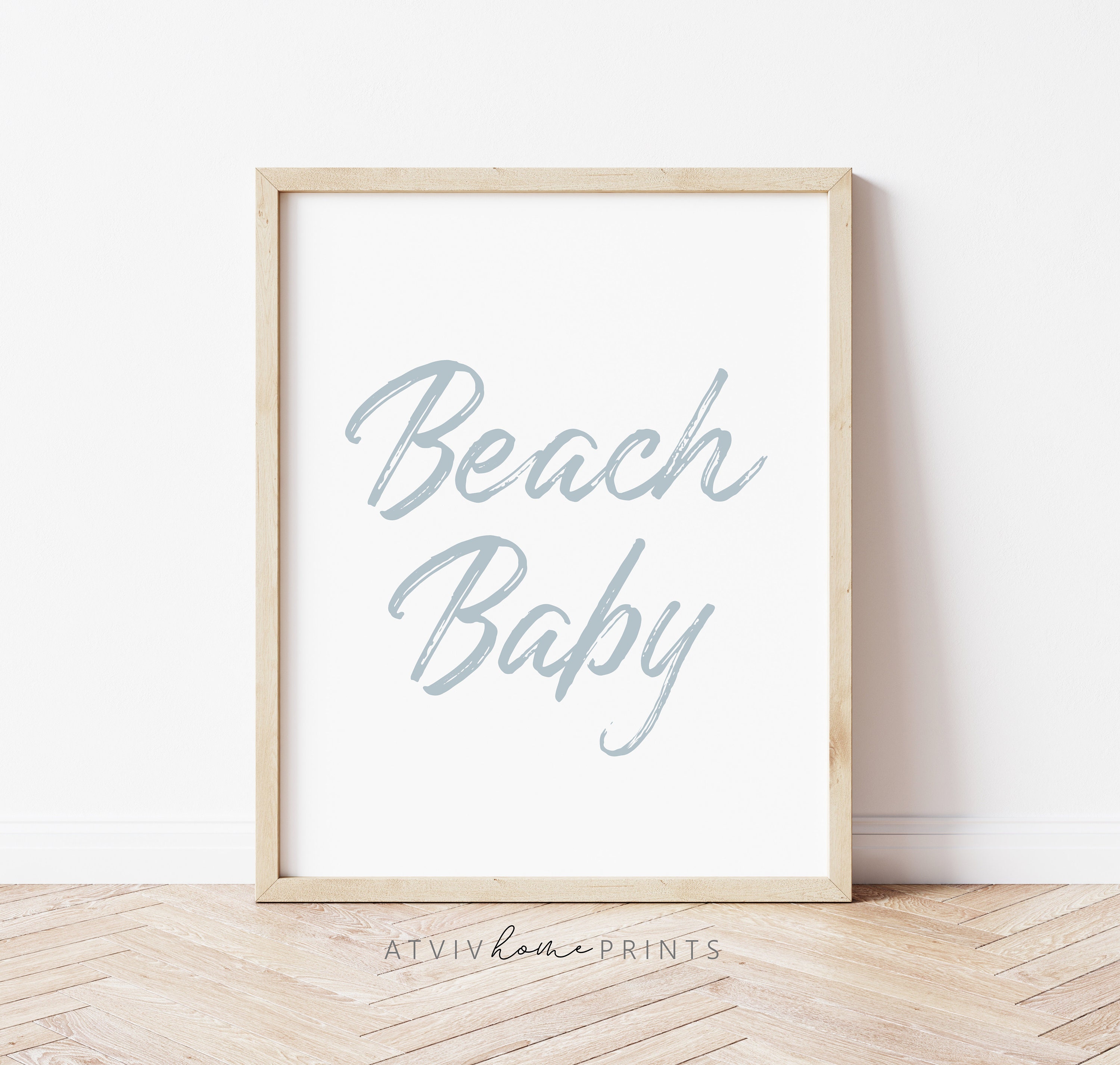 Strand baby print strand citaat print nautische kwekerij