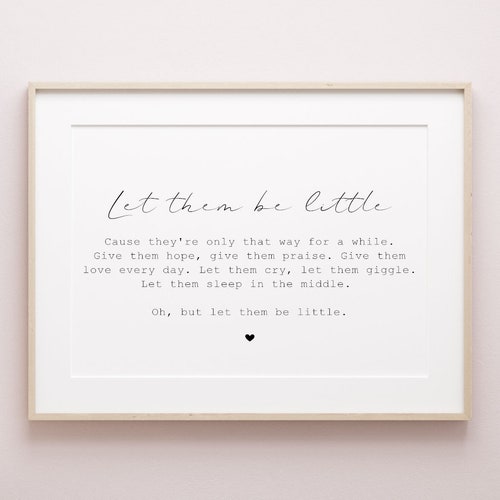 Let Them Be Little Sign - Etsy