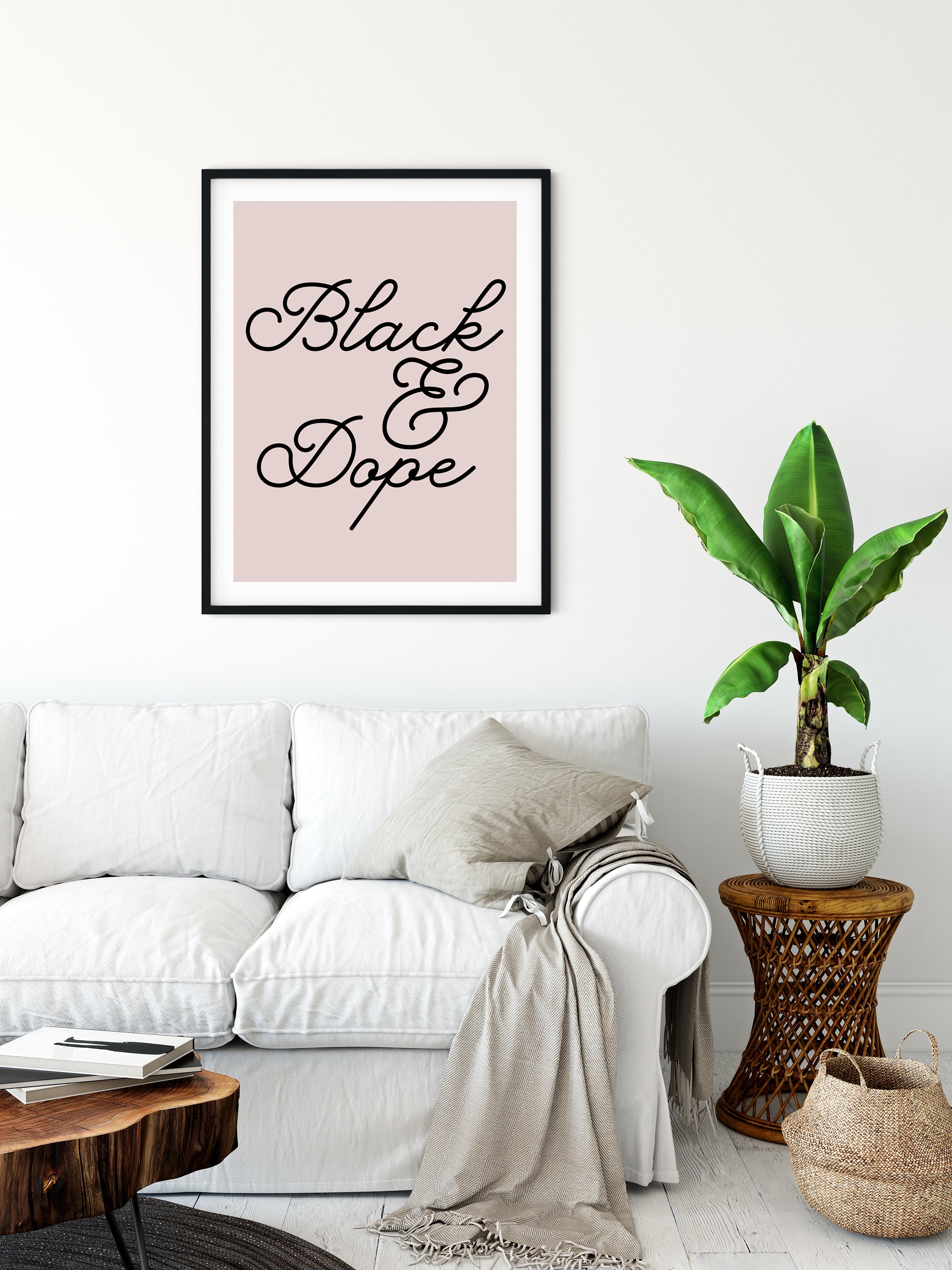 Black and dope print black and dope wall art I am black Etsy