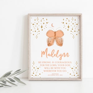 Baptism gift girl, print, personalised baptism print, custom name baptism print, baby girl gift, printable baptism gift, dedication print