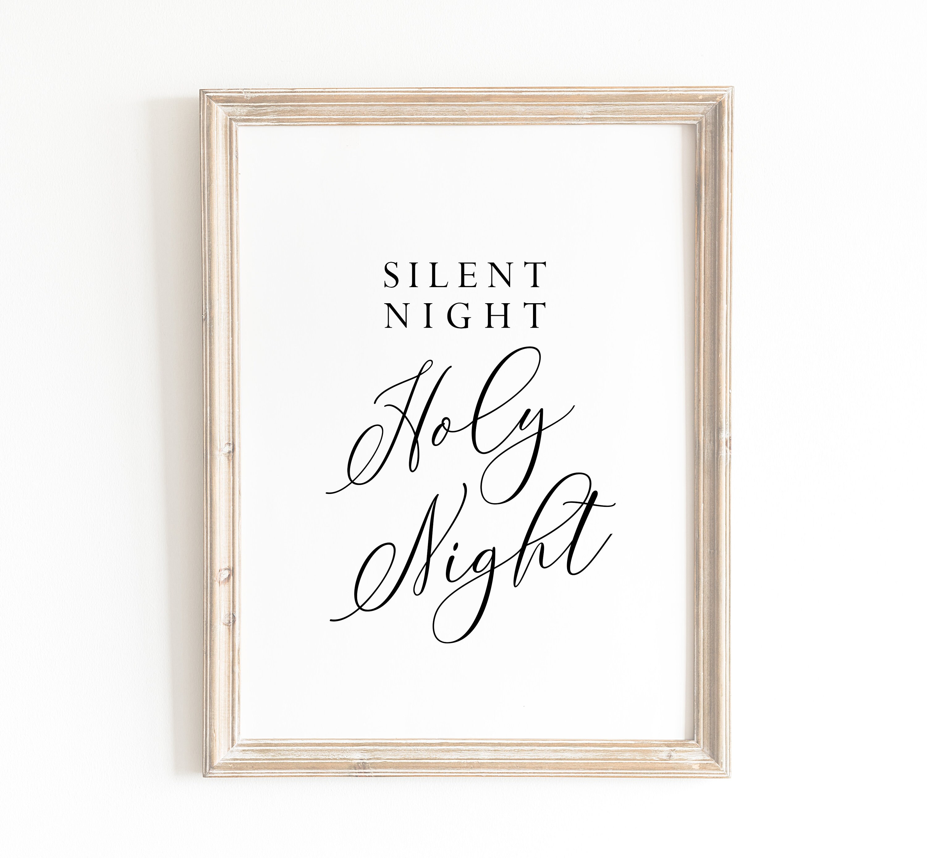 Silent Night Printable Silent Night Print Christmas Print Etsy
