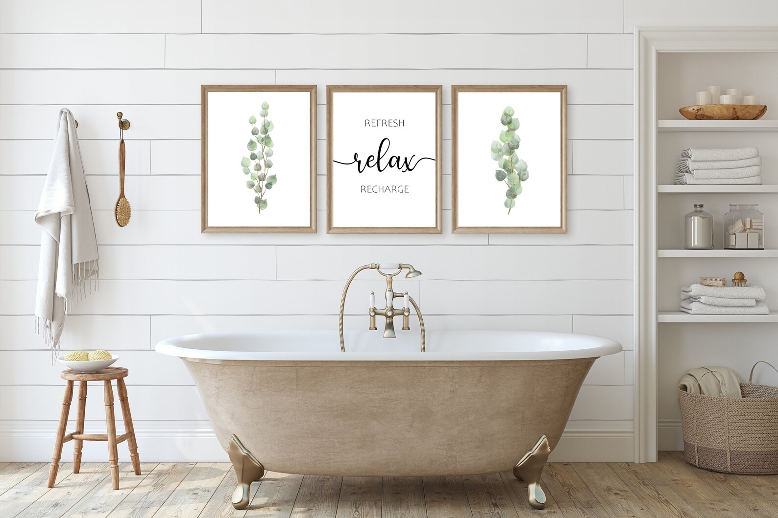 Refresh Relax Recharge Print Bathroom Wall Art Spa Print - Etsy
