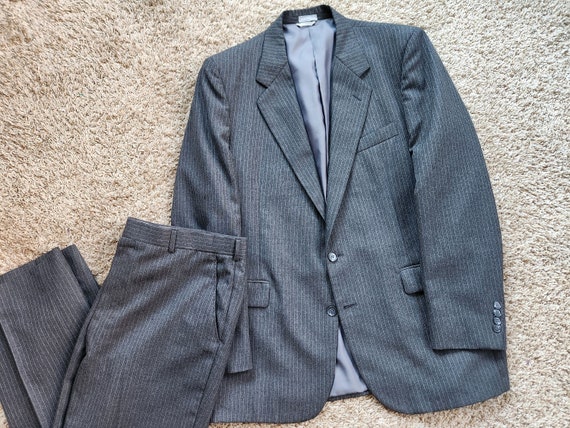 VTG. 1970's 2-Piece Suit Men's 44L Long / 39-40W … - image 1