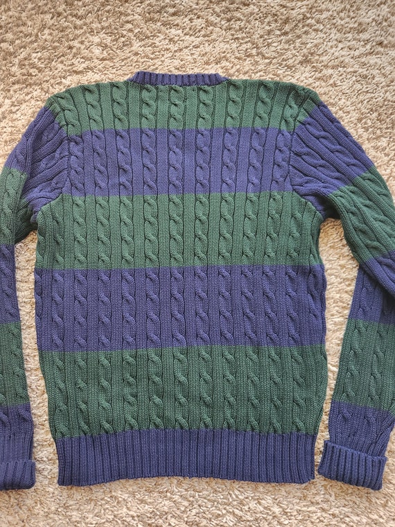 Vintage Polo Ralph Lauren Cable Crewneck Sweater … - image 6