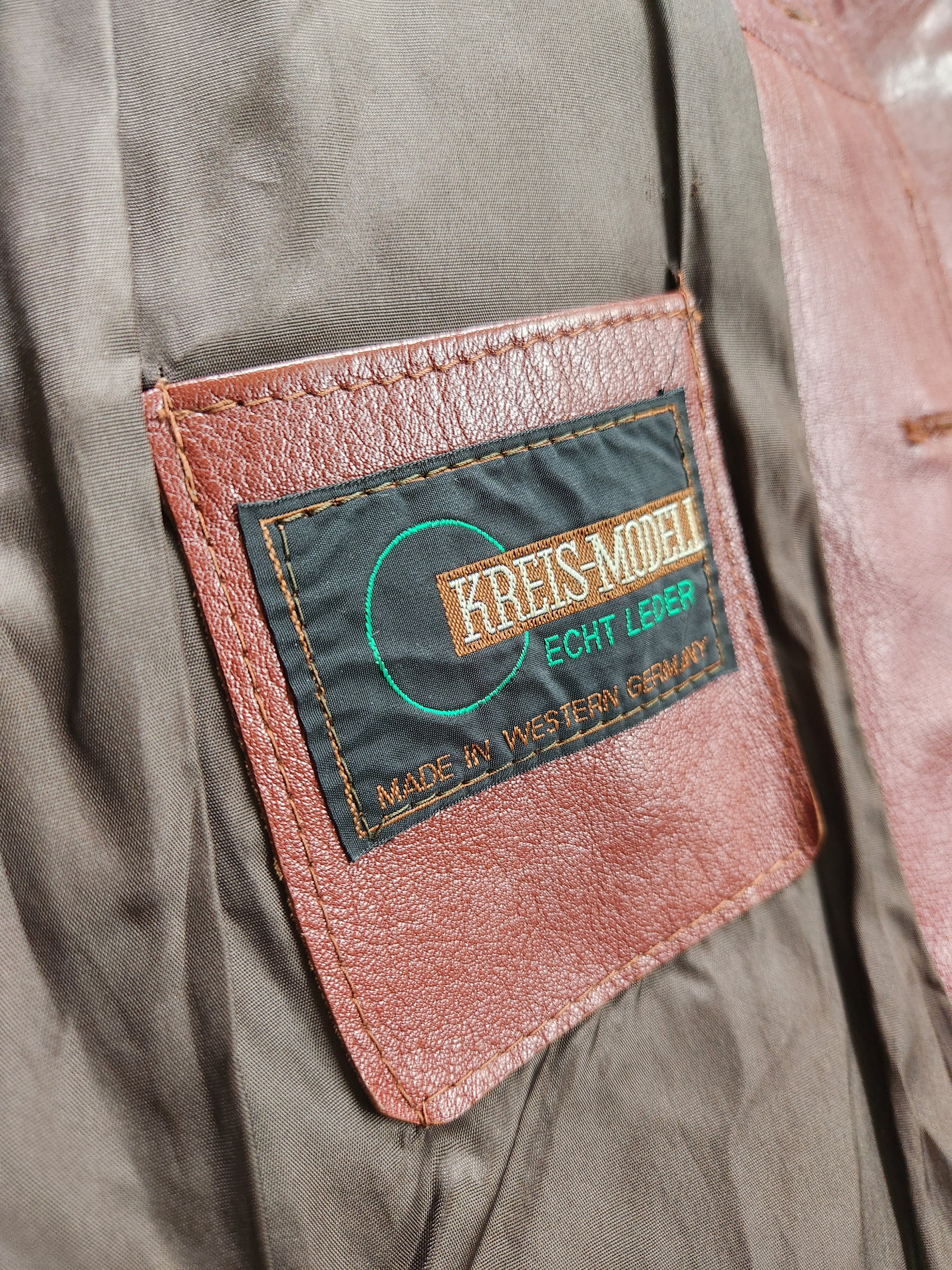 West Germany Retro Leather Jacket | Men's 44R (large) | Moto