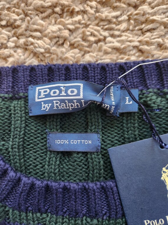 Vintage Polo Ralph Lauren Cable Crewneck Sweater … - image 4