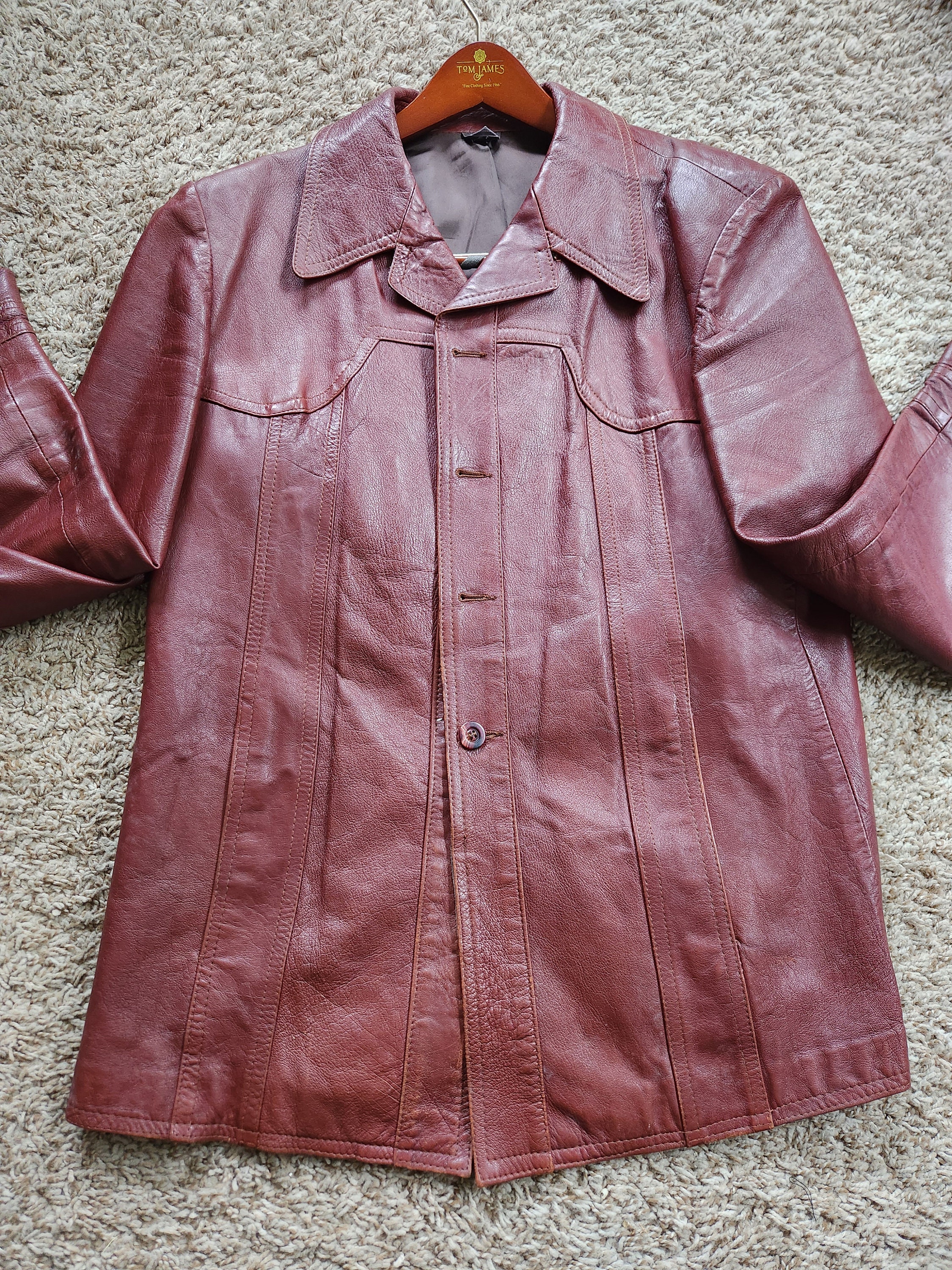 West Germany Retro Leather Jacket | Men's 44R (large) | Moto