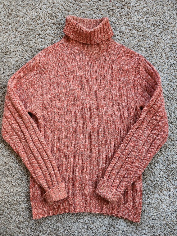 Vintage Sweater Alps Tweedy Twists Knit Turtleneck