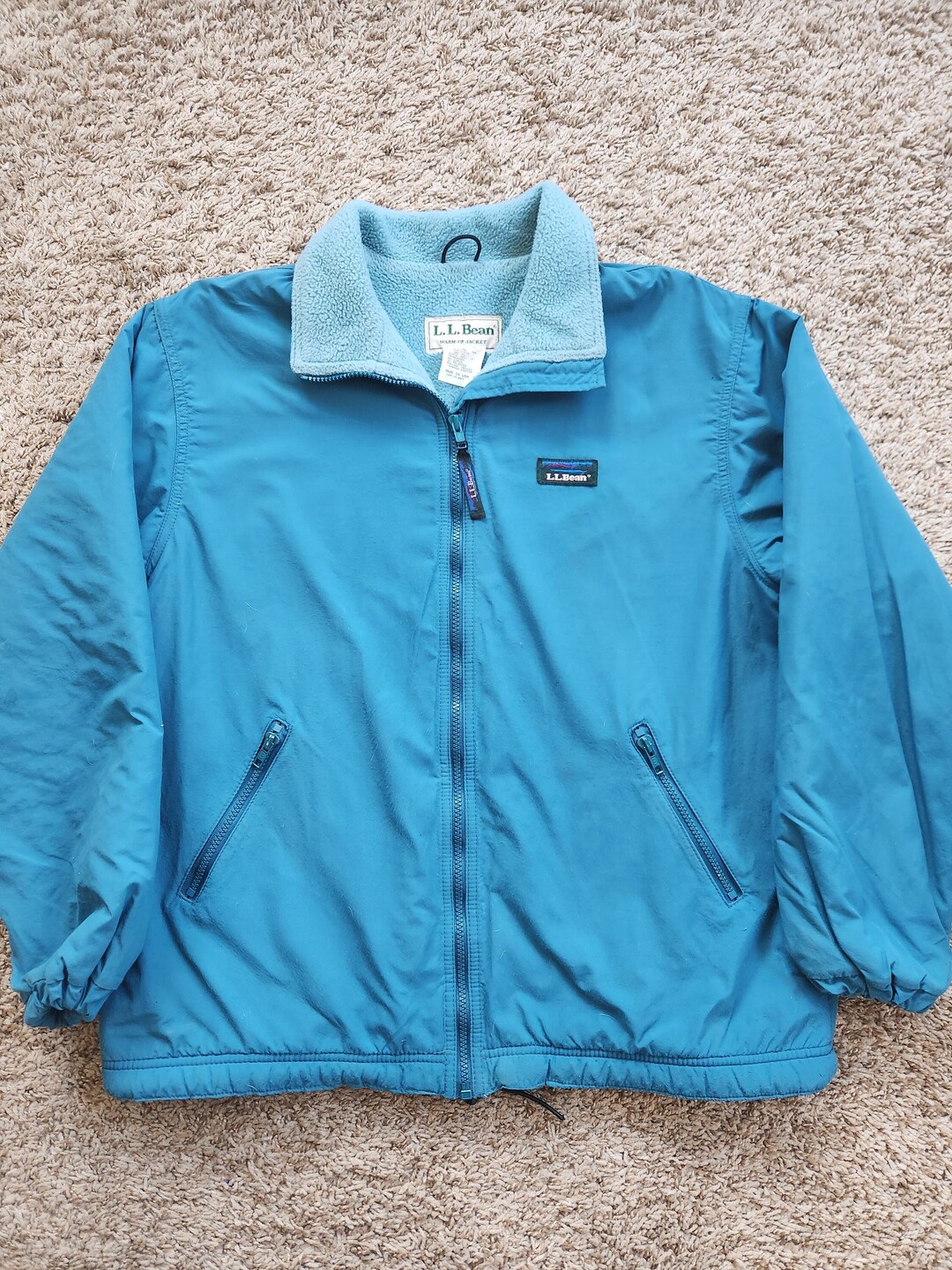 小物 LL bean nylon long coat jacket vintage VINTAGE LL Bean Jacket Mens Large Blue Full Zip Nylon