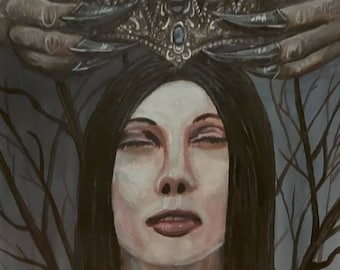 Gothic print, gothic art, gothic woman, goth art, goth print, fairytale print, fairytale art, dark art, dark art print, dark fantasy art