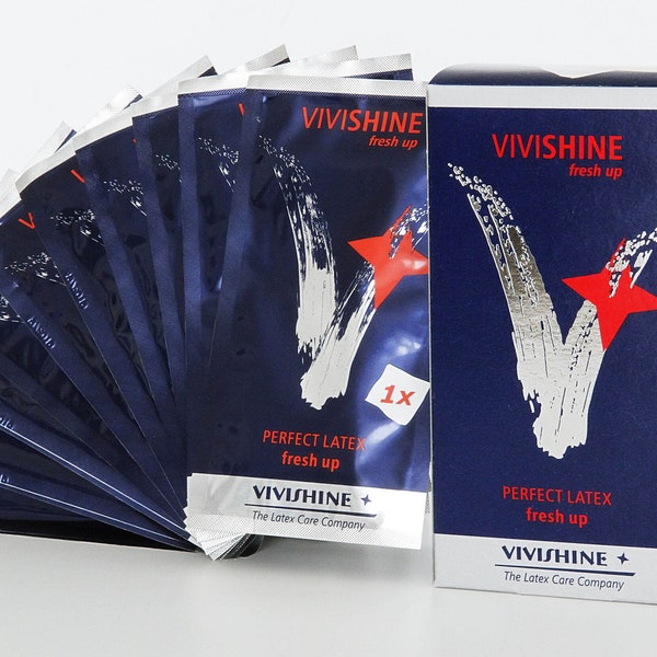 Vivishine Fresh up wipes for Latex Rubber Clothing