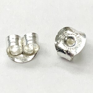 sterling silver Earring backings 20 pack 5.8 mm for pierced post 925 jewelry making earring supplies
