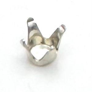5 mm 4 prong sterling silver  Snap stud    jewelry making  earring supplies earrings setting jewelry findings