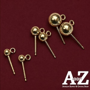 Boucles d'oreilles arrondies en or 14 carats avec boucle ouverte, accessoires pour bijouterie