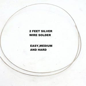 Silver wire SOLDER  Easy Med Hard 2 feet wire 20 gauge