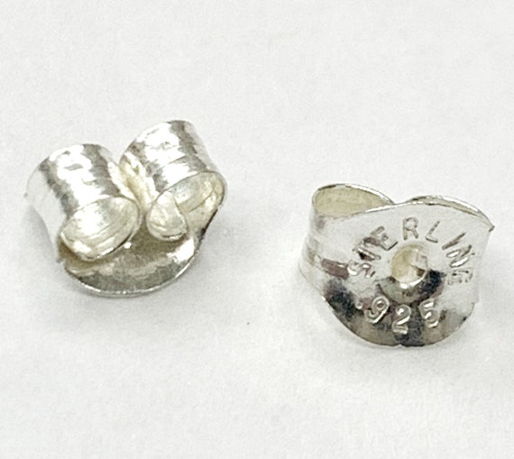 sterling silver Earring backings  20 pack 5.8 mm for  pierced post  925 jewelry making  earring supplies