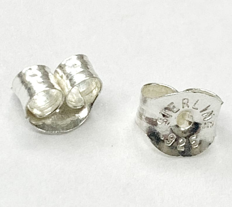 sterling silver Earring backings 20 pack 5.8 mm for pierced post 925 jewelry making earring supplies