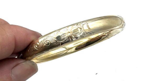 Wizard Gold filled Bangle  hinged  bracelet Victo… - image 2