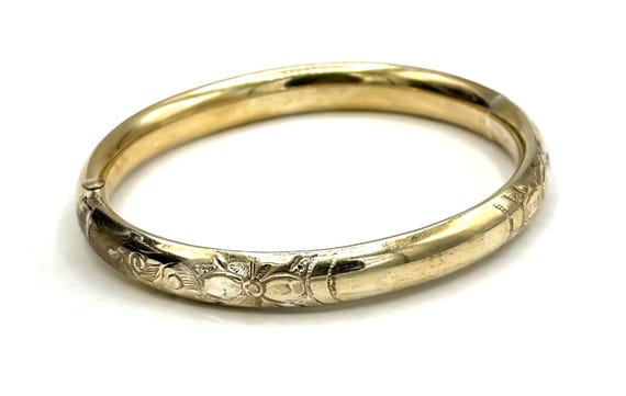 Wizard Gold filled Bangle  hinged  bracelet Victo… - image 3