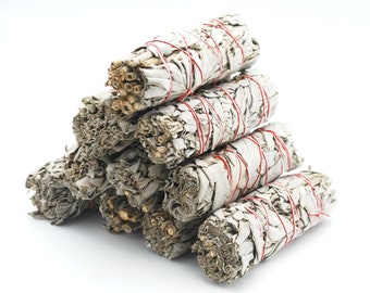 California White Sage 4 inch  Smudge   Bundle Stick sold   1 5, or 10 bundles  cleansing negative energy herb plant