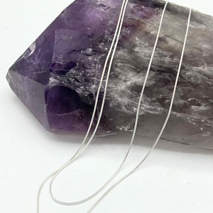 Collier chaîne en argent sterling 1 mm chaîne serpent fermoir mousqueton 925 Italie chaîne de 16 ou 18 pouces