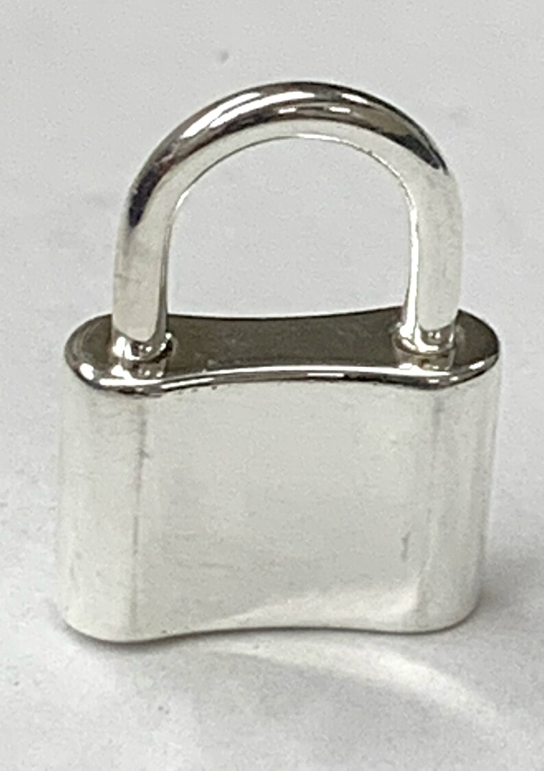 Sterling Silver Pad Lock Clasps 14 Mm X 20 Mm Padlock Pendant Etsy