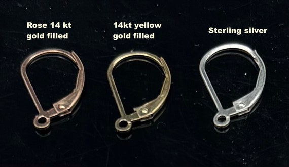 thumbnail image 2 of BalliSilver 14kt Gold Filled Leverback Earring Wires – 15mm, Findings, Lot 2 of 4