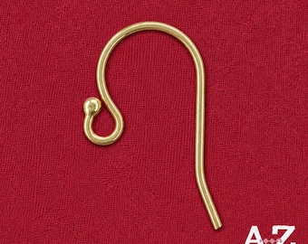 14kt Gold Filled Earwires, Ball End French Hook, Jewelry Making Supplies