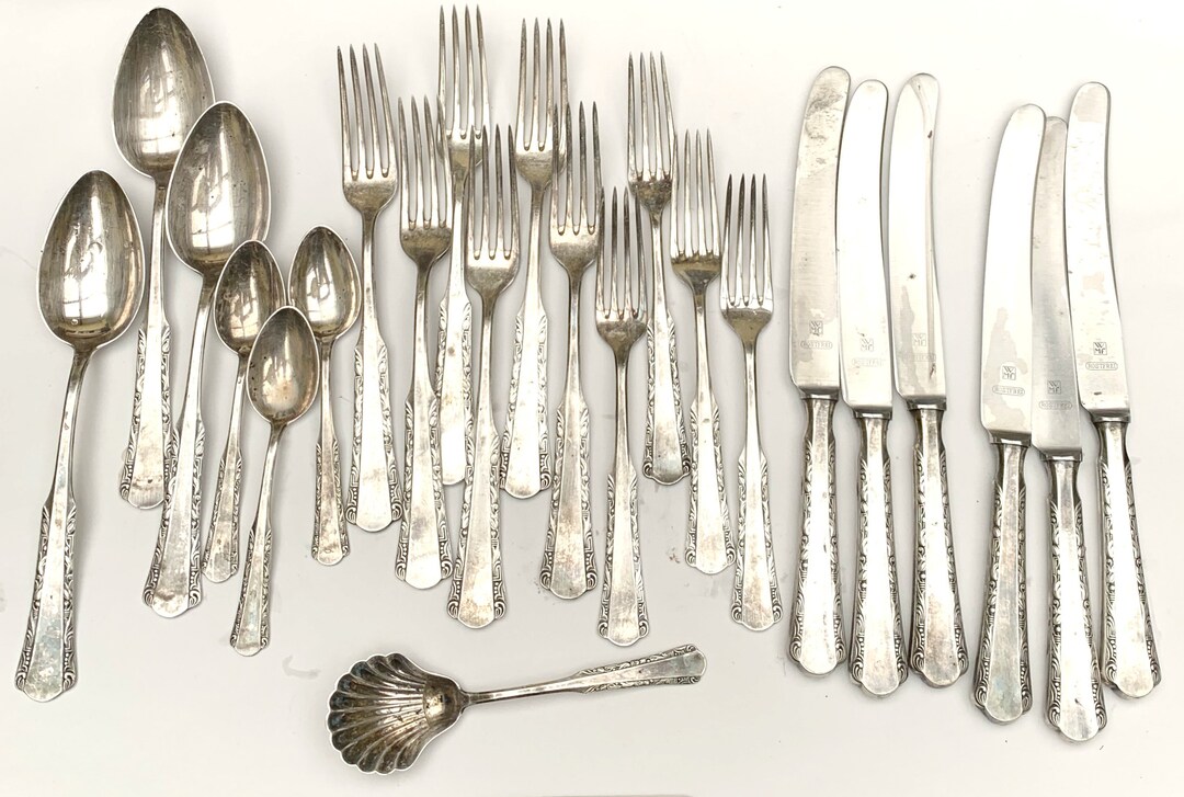 WMF Sterling Rostfrei Silverware Set 23 Pieces 6 Knifes 10 Forks 7