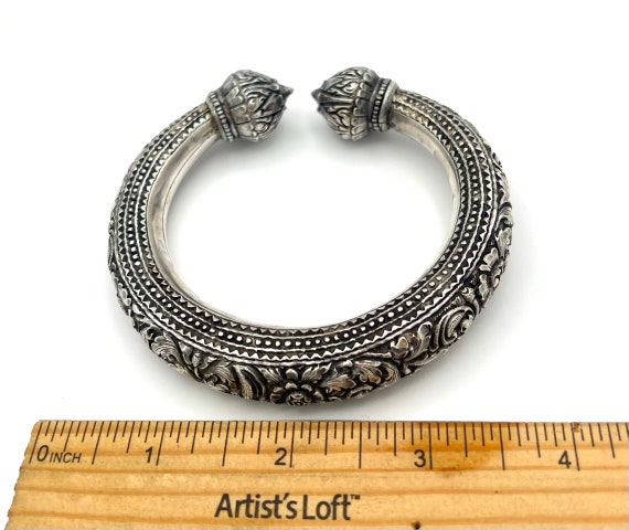 Vintage old Chinese export heavy chunky sterling … - image 7