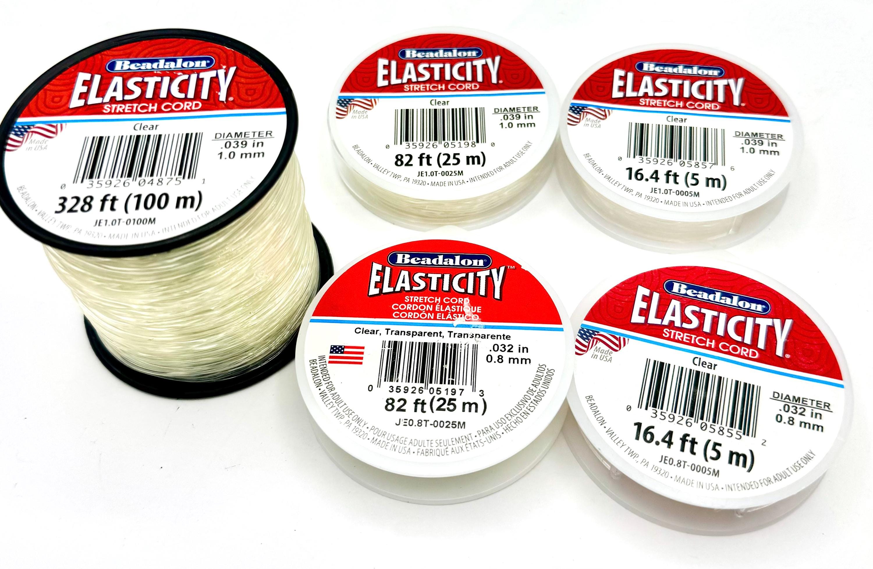 Powercord Elastic Cord Beadalon Elasticity Clear 82ft