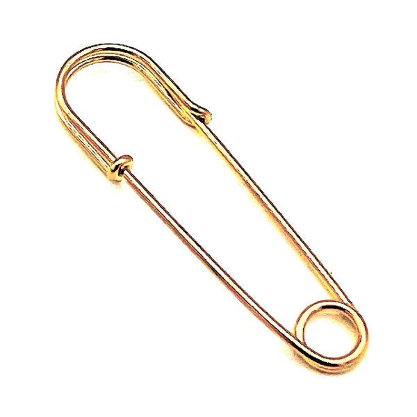 14 K GF  gold safety pin Scottish  kilt pin scarf pin findings