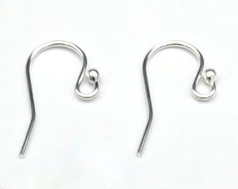 20 gauge 2mm ball Sterling silver ear wire   ball end ear wire  jewelry supply heavy sturdy earwires