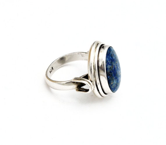 Russell Sam Blue Lapis /& Sterling Silver Ring Size 7