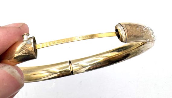 Wizard Gold filled Bangle  hinged  bracelet Victo… - image 6