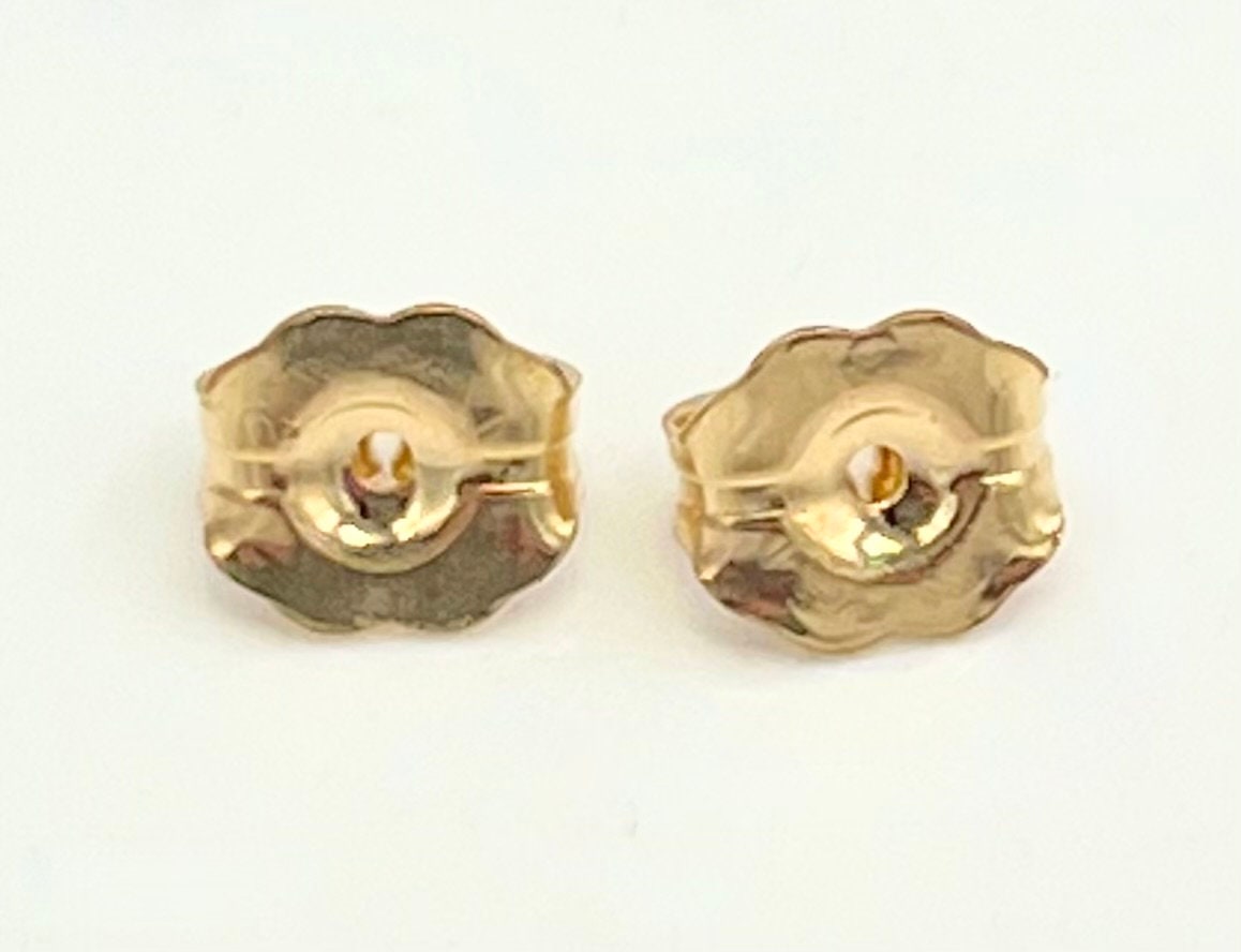 9mm Large Swirl 14K Gold Filled Earring Backing (F337GF)- 1