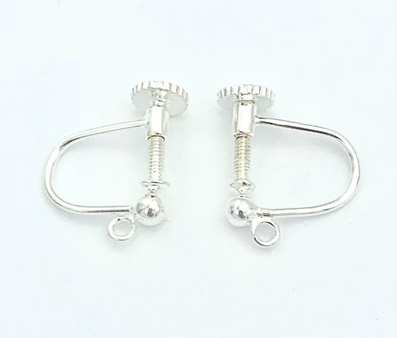 JewelrySupply Fish Hook Earring Wires with 3mm Ball (1 Pair of Sterling  Silver Earrings)