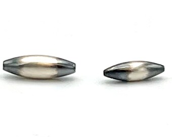 sterling silver Navajo Torpedo bead long pearl    5x15mm and  6 x18mm southwestern beads jewelry making
