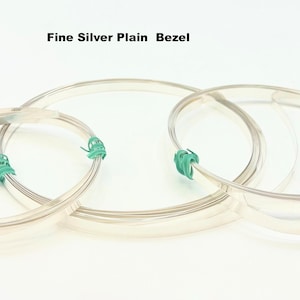 999 fine silver Plain bezel  jewelry making crafting sold in  2mm 3mm 4mm 5mm 6mm 28 gauge