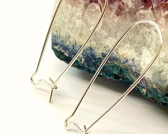 Crochets d'oreilles rénales en argent sterling, Accessoires pour fabrication de bijoux, Fabriqués aux États-Unis