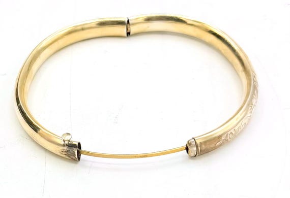 Wizard Gold filled Bangle  hinged  bracelet Victo… - image 5