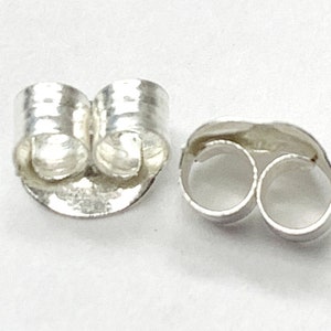 sterling silver Earring backings 20 pack 5.8 mm for pierced post 925 jewelry making earring supplies