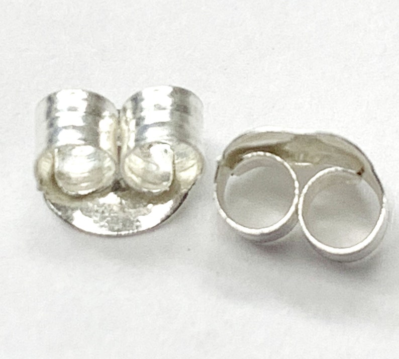sterling silver Earring backings 20 pack 5.8 mm for pierced post 925 jewelry making earring supplies