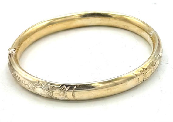 Wizard Gold filled Bangle  hinged  bracelet Victo… - image 1