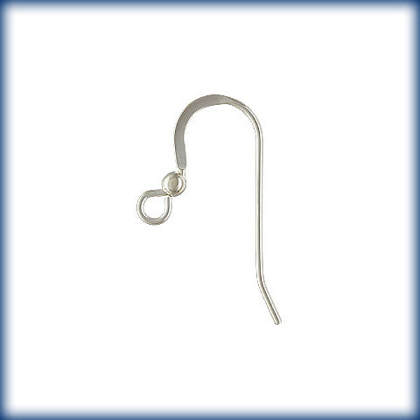 Bulk sterling silver Ear wires  hammer with ball  925  french wire hook - jewelry making  - earring supplies - sold in packs of  10,50, 00