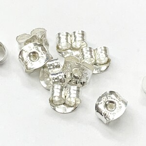 sterling silver Earring backings 20 pack 5.8 mm for pierced post 925 jewelry making earring supplies