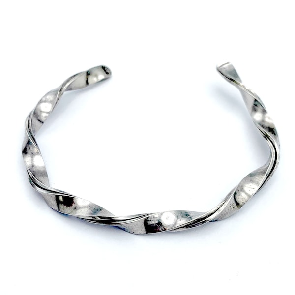 Sterling Silver  Cuff Bracelet twisted wire Tahe southwestern